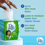 Puffs Plus Lotion Facial Tissues, 4 Mega Boxes