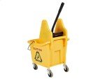 Yellow 35-Quart Mop Bucket with Down Press Wringer