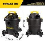 Stanley 2 Gallon Wet/Dry Vacuum, 2 HP