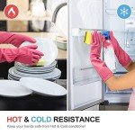 Reusable Waterproof Dishwashing Rubber Gloves - 2 Pairs