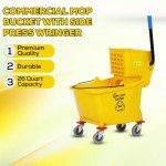 Simpli-Magic Commercial Mop Bucket with Wringer - Yellow