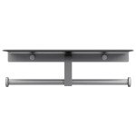 Grey Wall-Mount Double Roll Toilet Paper Holder