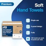 Tork Premium Soft Multifold Paper Towels - White
