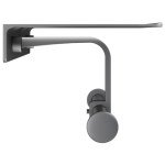 Grey Wall-Mount Double Roll Toilet Paper Holder
