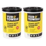 Tub O' Towels Heavy-Duty Cleaning Wipes - 2-Pack