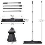 24" Heavy-Duty Push Broom for Deep Cleaning