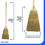 Heavy Duty Corn Broom with Wood Handle