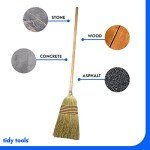 Heavy Duty Corn Broom with Wood Handle