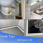 Waterproof Self-Adhesive White Caulk Tape for Bathrooms
