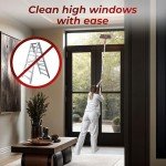 2-in-1 Squeegee Window Cleaner Tool with Extension