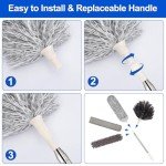 Adjustable Microfiber Duster with Extension Pole 30-100