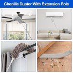 Adjustable Microfiber Duster with Extension Pole 30-100