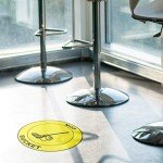 Yellow Anti-Slip Round Mop Bucket Floor Decals