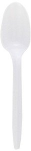 White Plastic Medium-Weight Spoons, 1000 Count