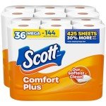 Scott ComfortPlus Mega Toilet Paper, 36 Rolls