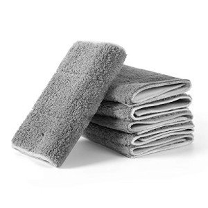 MAYSHINE 6 Pack Washable Microfiber Mop Replacement Pads