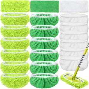 18 Pack Reusable Microfiber Mop Pads for Swiffer