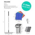 Mop Bucket Set with 12 Microfiber Towels