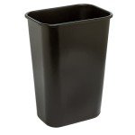 Large Black Wastebasket, 10.25 Gallons