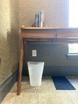 Rubbermaid 2.25 Gallon Clear Vanity Wastebasket