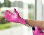 Pink Disposable Nitrile Gloves - Medium Size