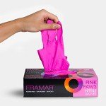 Pink Disposable Nitrile Gloves - Medium Size