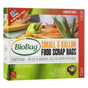Compostable 3 Gallon Food Scrap Bags, 25 Count