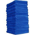 Microfiber Towels Pack of 12 - Blue 16"x16