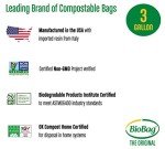 Compostable 3 Gallon Food Scrap Bags, 25 Count