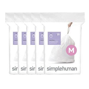 simplehuman Code M 100 Count Drawstring Trash Bags