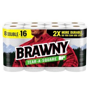 BRAWNY® Tear-A-Square® 8 Double Roll Paper Towels