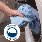 100 Pack Microfiber Cleaning Cloths - Light Blue
