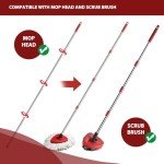 4-Section Spin Mop Replacement Handle, 30"-58