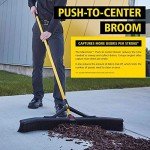 Rubbermaid 36" Push-to-Center Broom, Black