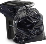 Heavy Duty Black Garbage Bags - 50 Count