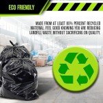 Heavy Duty Black Garbage Bags - 50 Count