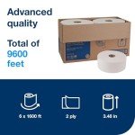 Tork Jumbo 2-Ply Toilet Paper Roll, 6 Count