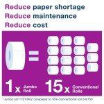 Tork Jumbo 2-Ply Toilet Paper Roll, 6 Count