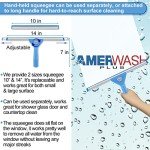 Window Squeegee Kit with Extension Pole and Scrubbers