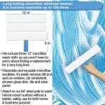 Window Squeegee Kit with Extension Pole and Scrubbers