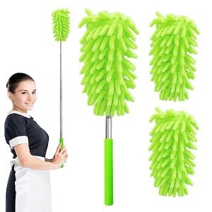 Microfiber Duster with Extendable Pole and Heads
