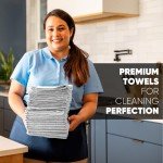 12 Pack of 12" x 12" White Microfiber Cloths