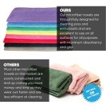 12 Pack of 12" x 12" White Microfiber Cloths