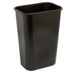 Large Black Wastebasket, 10.25 Gallons