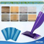 4 Pack Reusable Microfiber Mop Pads for Swiffer