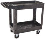 Rubbermaid Small 2-Shelf Utility Cart with Handle