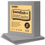 10 Pack Reusable Swedish Dishcloths – Grey
