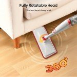 Red Spray Mop with 3 Washable Cleaning Pads
