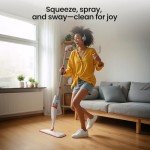 Red Spray Mop with 3 Washable Cleaning Pads