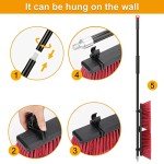 18" Outdoor Push Broom with 63" Handle